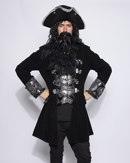 Neck Ruffle, Black, Pirate