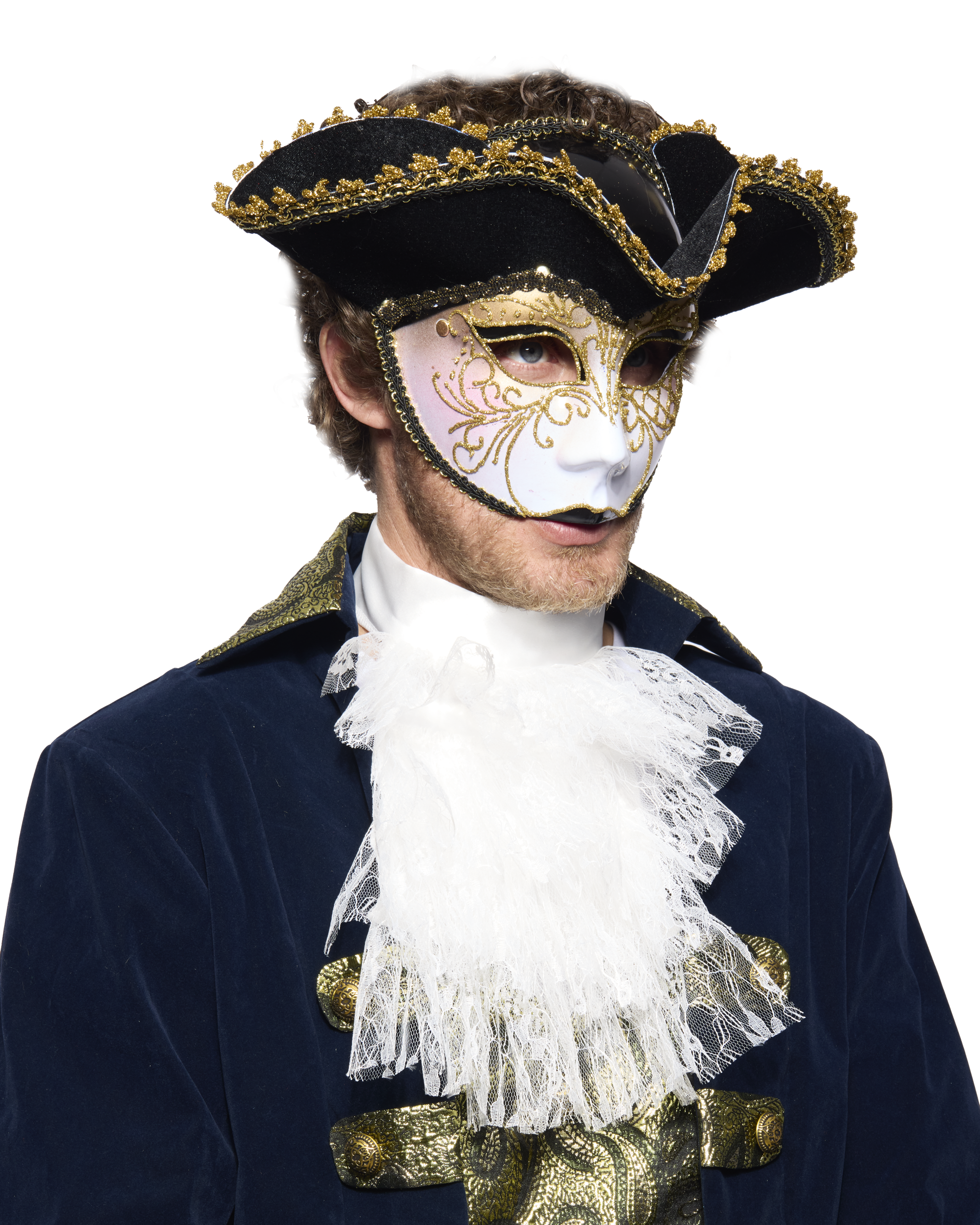 Tricorne Venetian Mask, Black