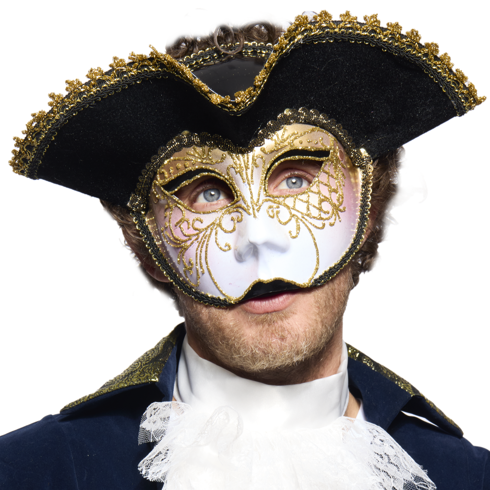 Tricorne Venetian Mask, Black