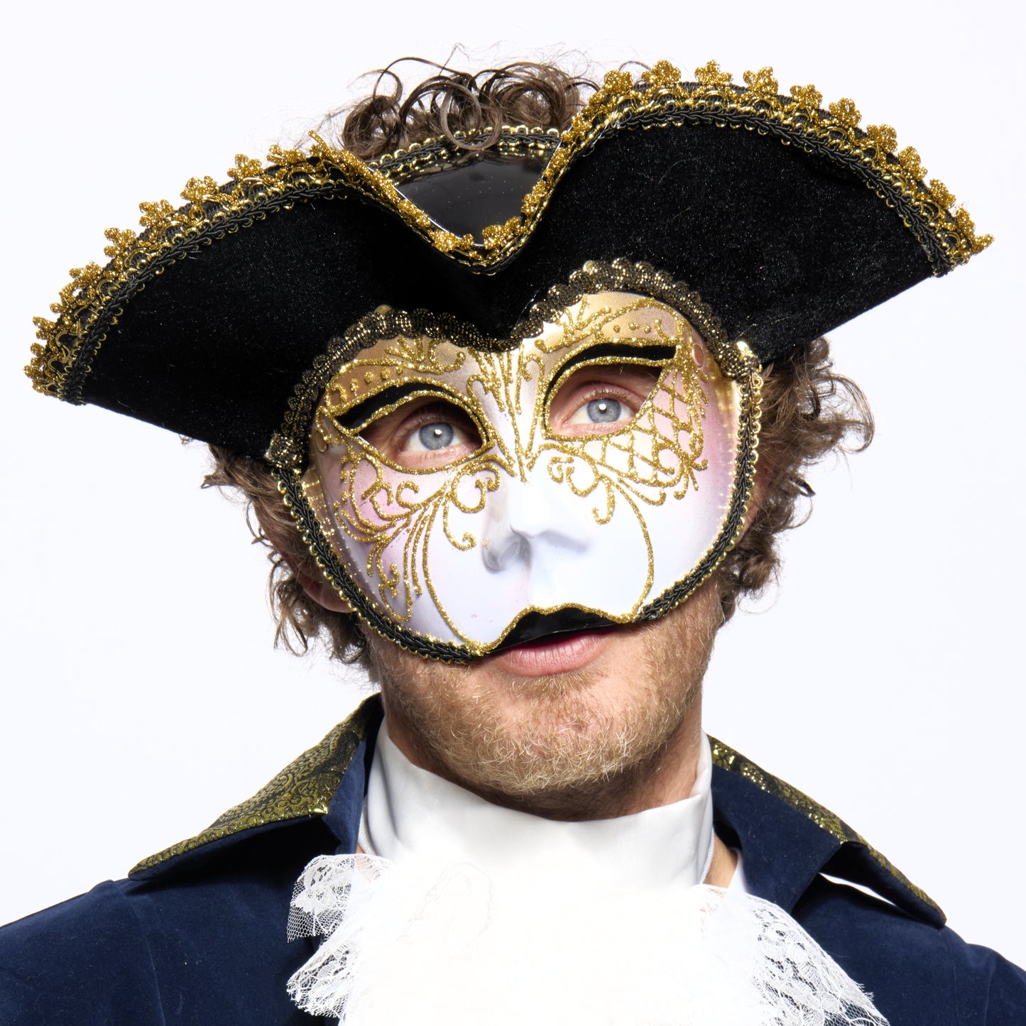 Tricorne Venetian Mask, Black