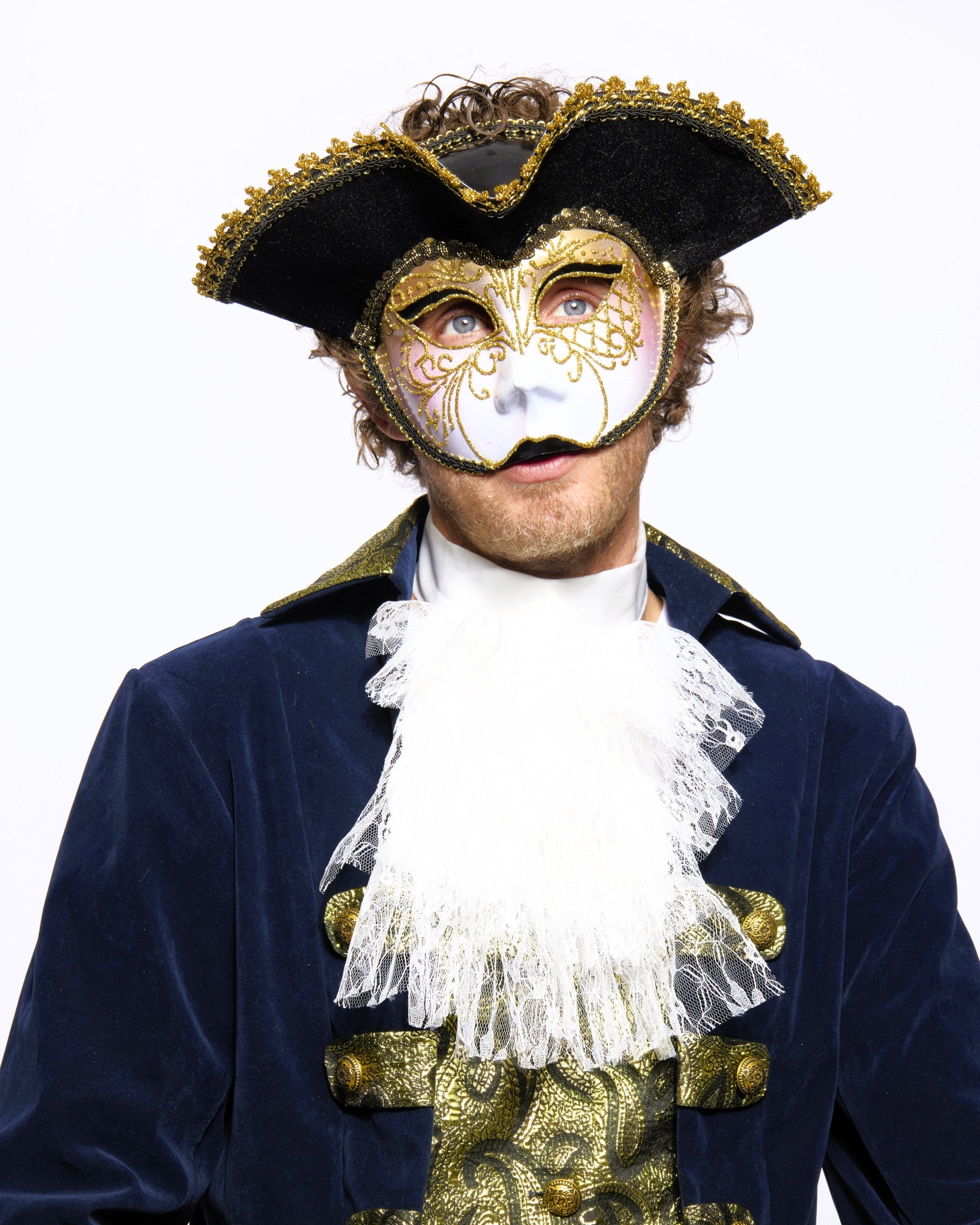 Tricorne Venetian Mask, Black