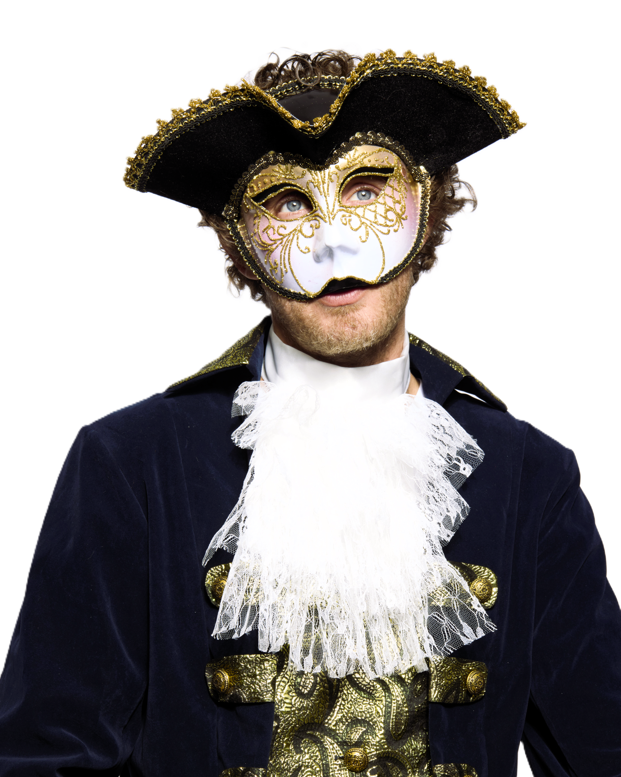 Tricorne Venetian Mask, Black