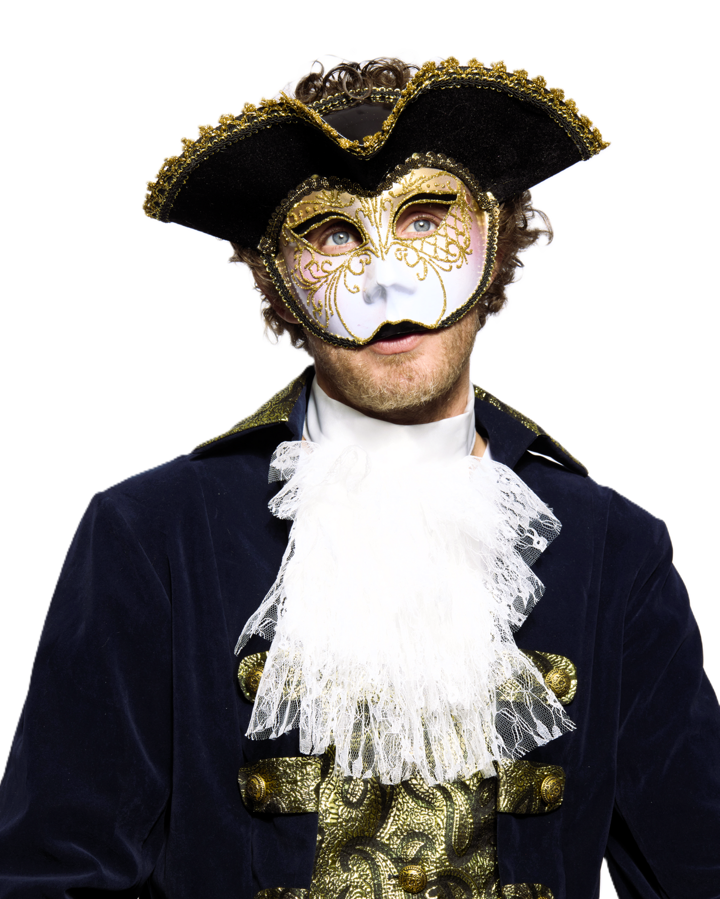 Tricorne Venetian Mask, Black