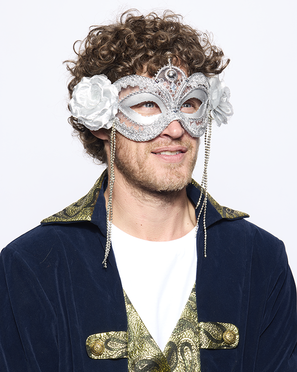 Elegant Silver Eye Mask