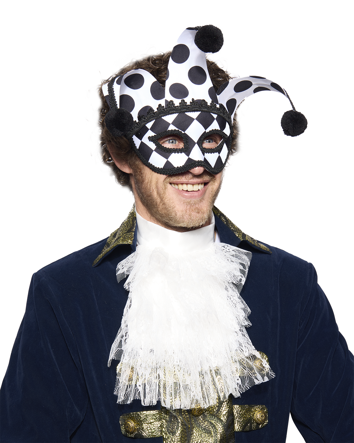 Jester Eye mask, Black and White