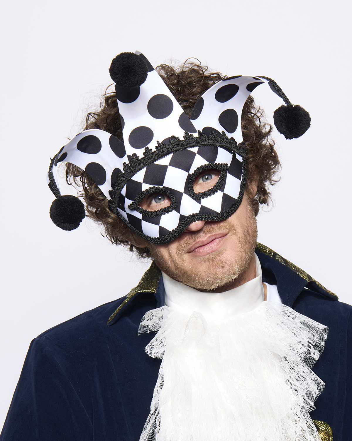 Jester Eye mask, Black and White