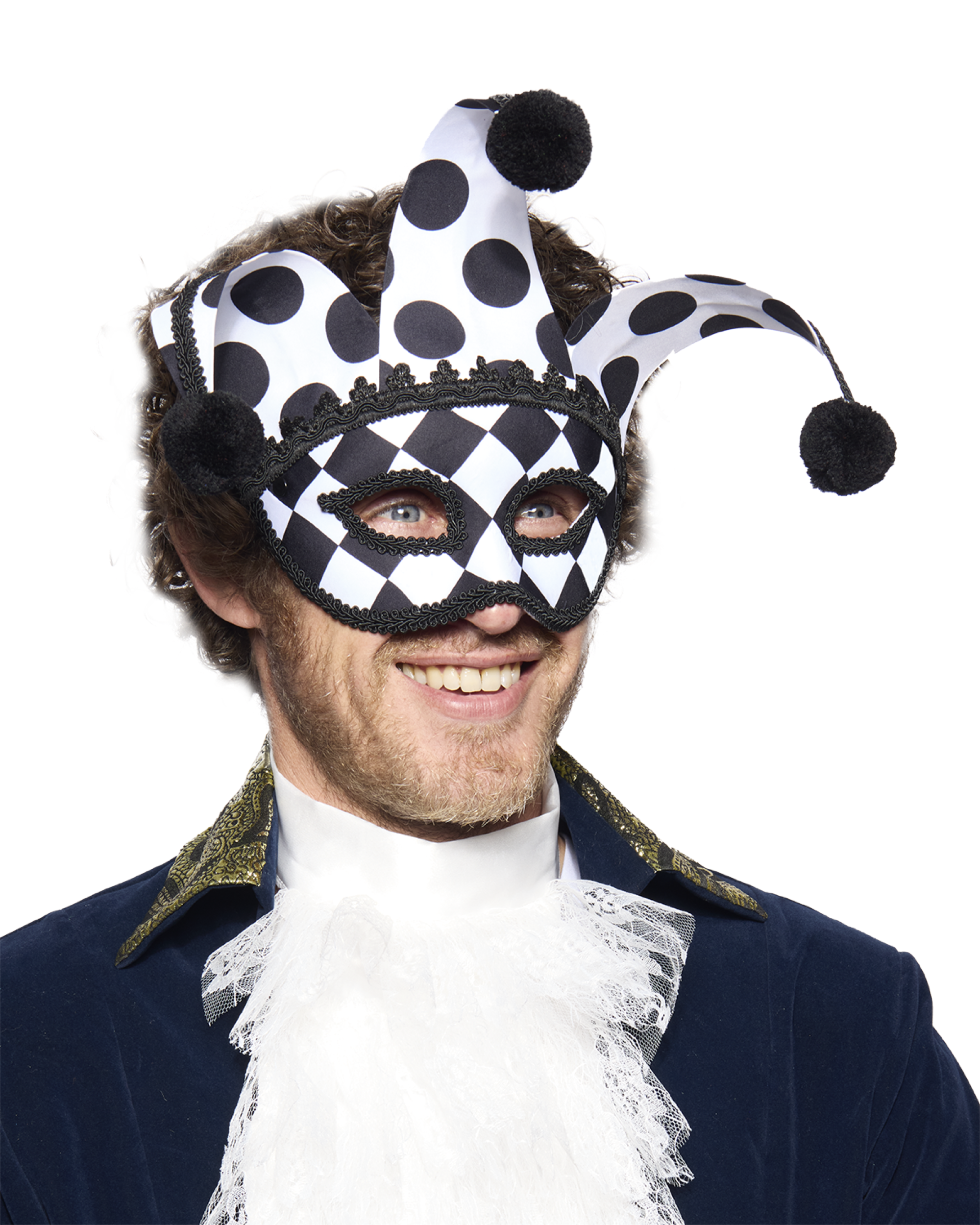 Jester Eye mask, Black and White