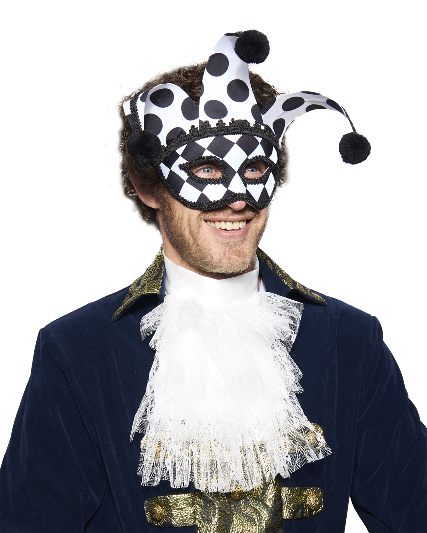 Jester Eye mask, Black and White