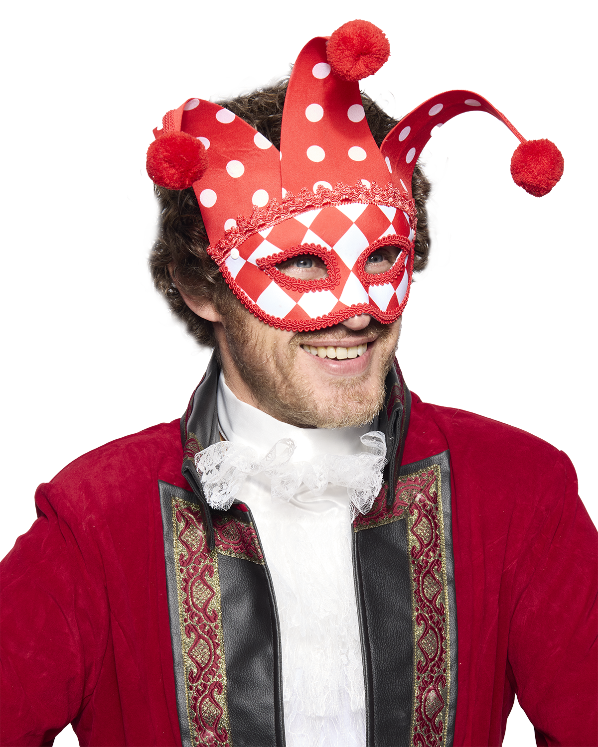 Jester, Red and white Eye mask