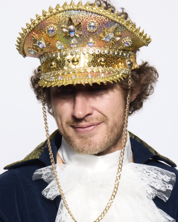 Gold, Jewelled, Captain's Half-Cap,