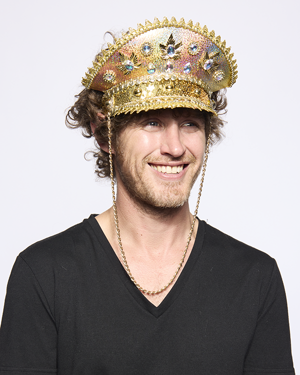 Gold, Jewelled, Captain's Half-Cap,