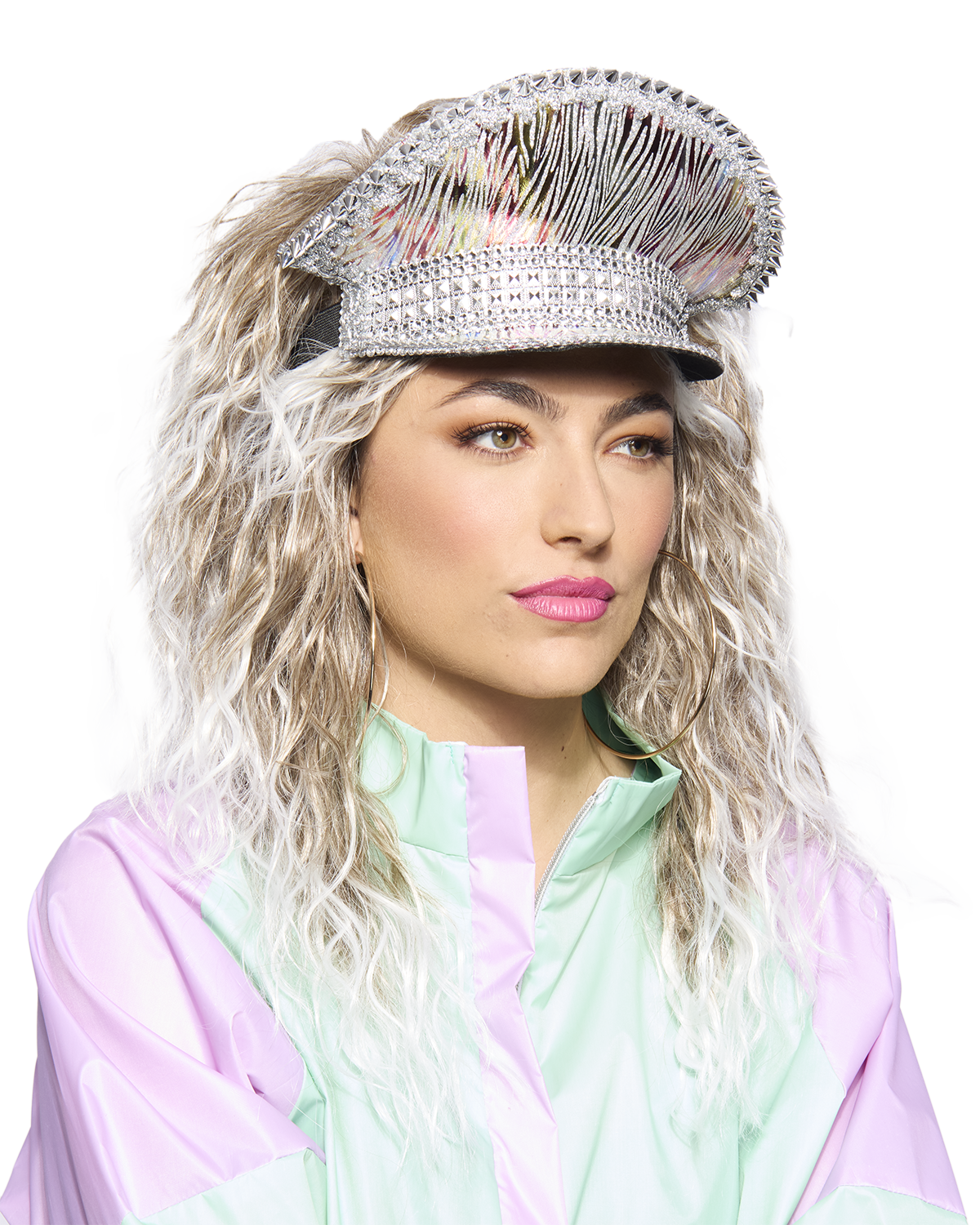 Silver Rainbow, Tiger Striped, Captain's Half-Cap