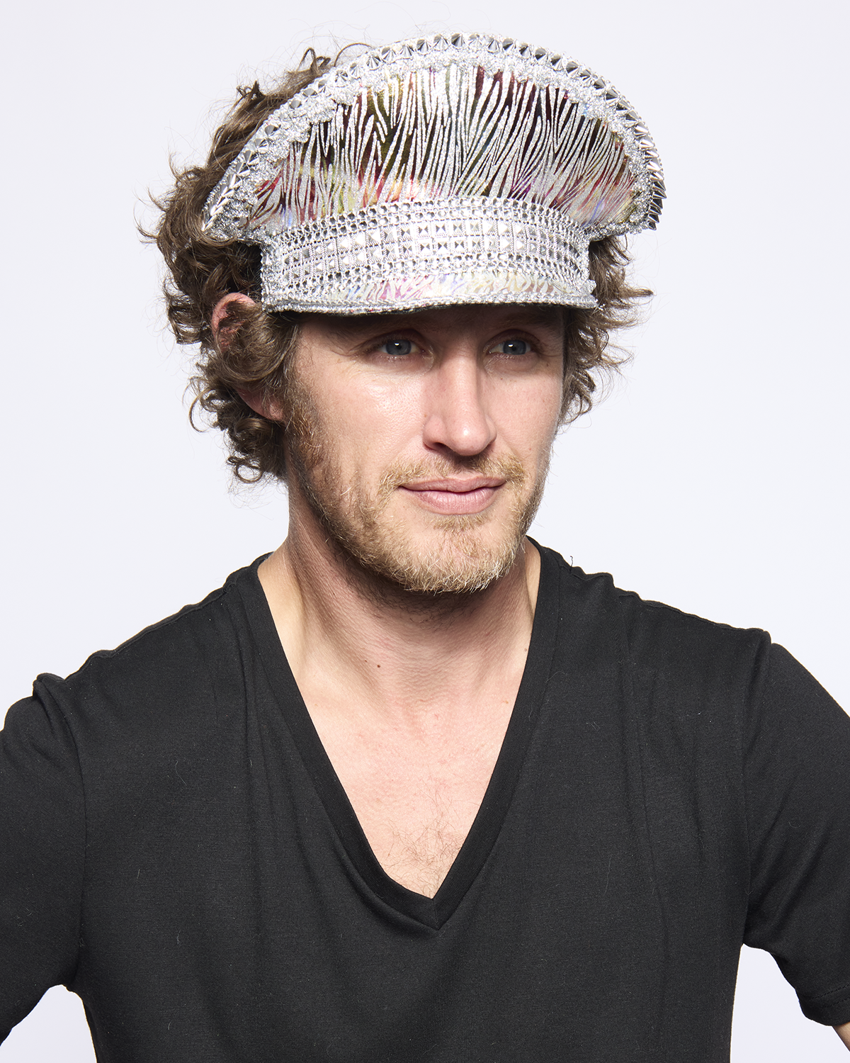 Silver Rainbow, Tiger Striped, Captain's Half-Cap