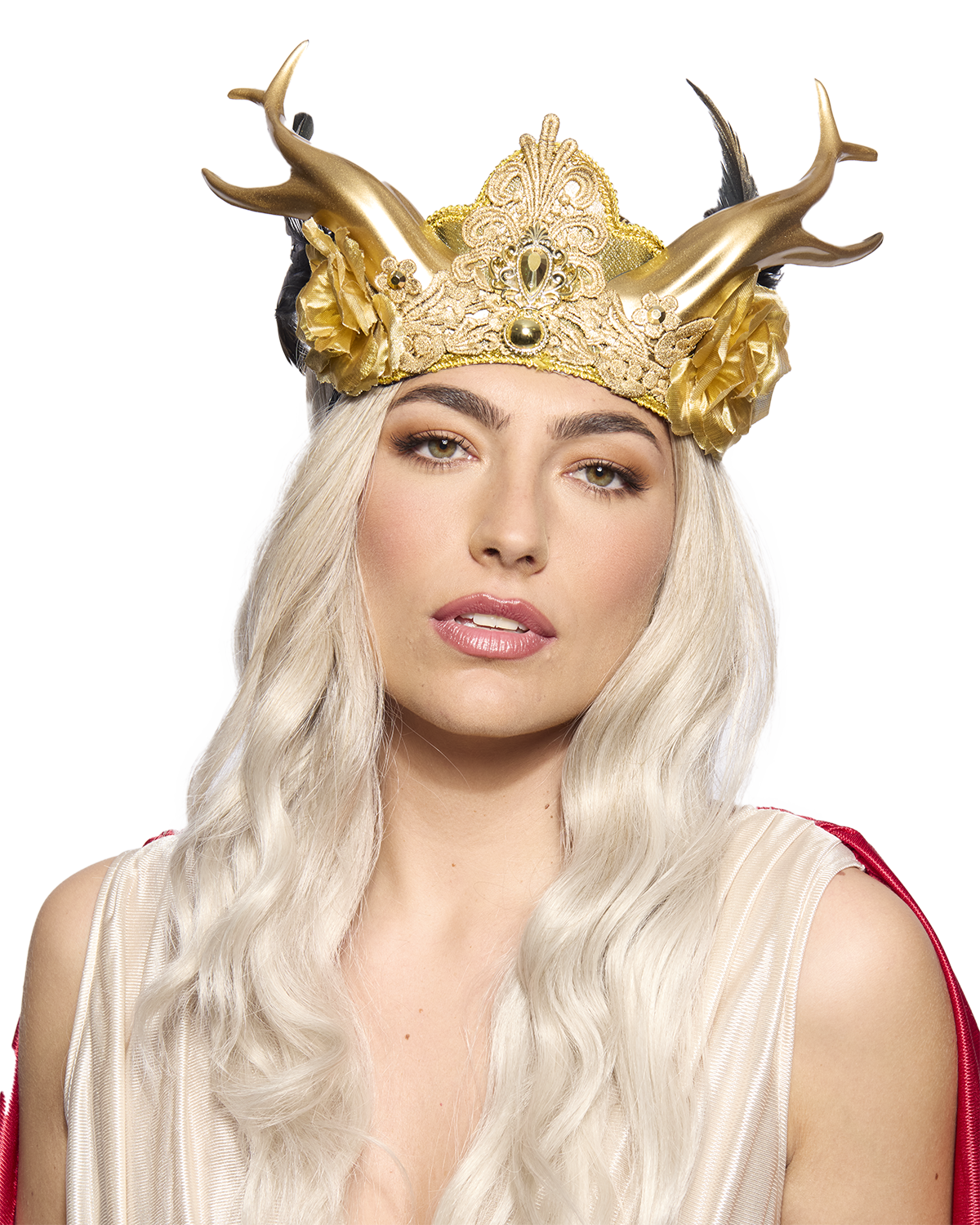 Majestic Golden Horned Crown