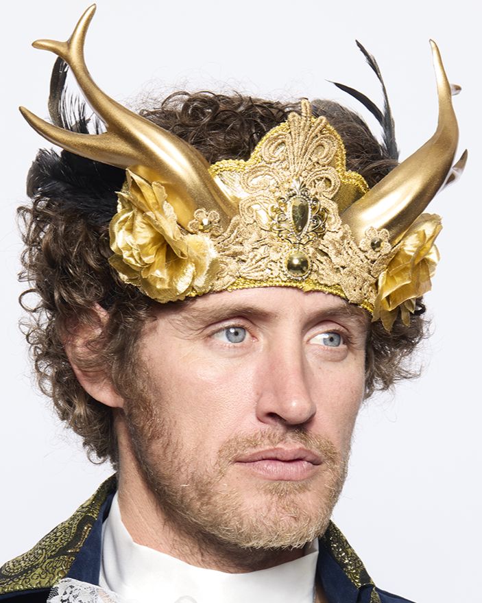 Majestic Golden Horned Crown