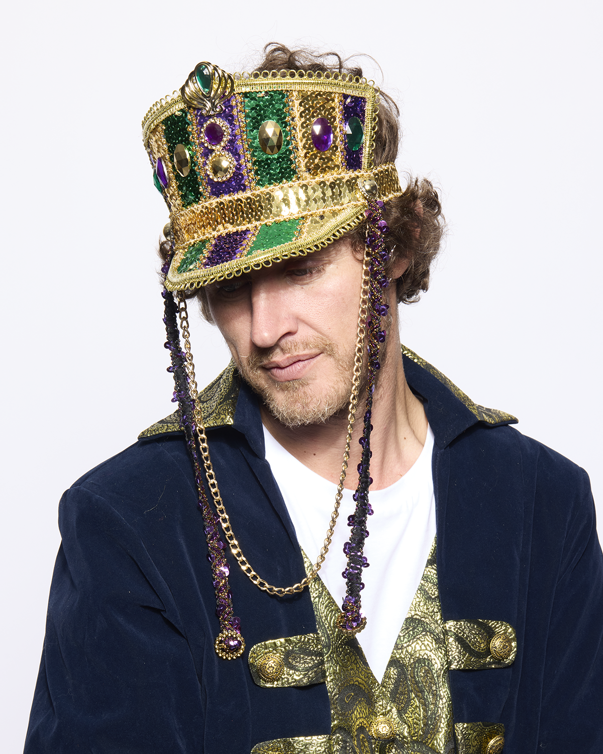 Mardi Gras Light Up, Marching Band Half-Cap