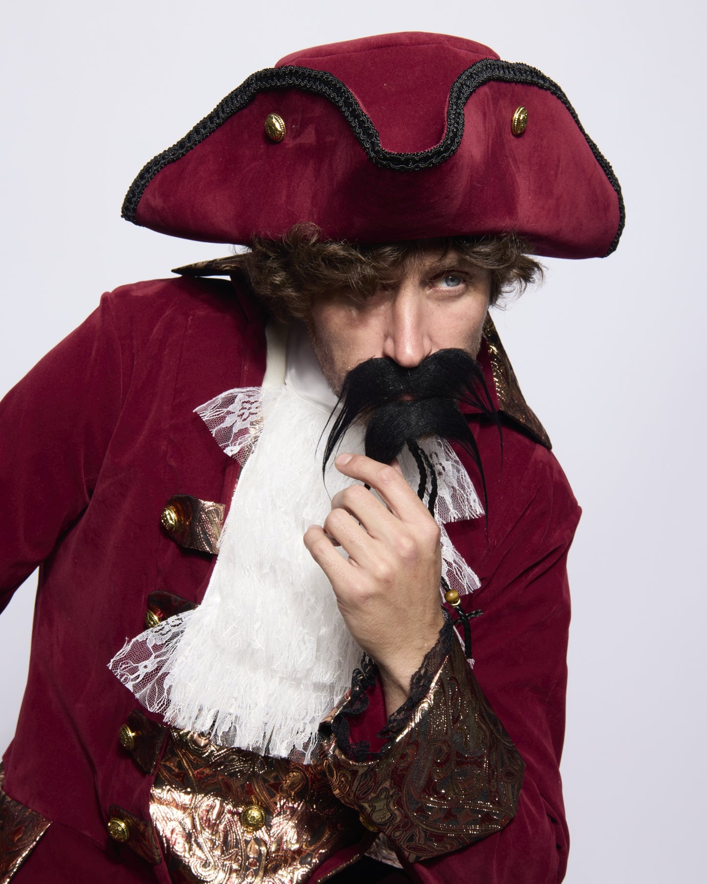 Tricorne Hat, Burgundy