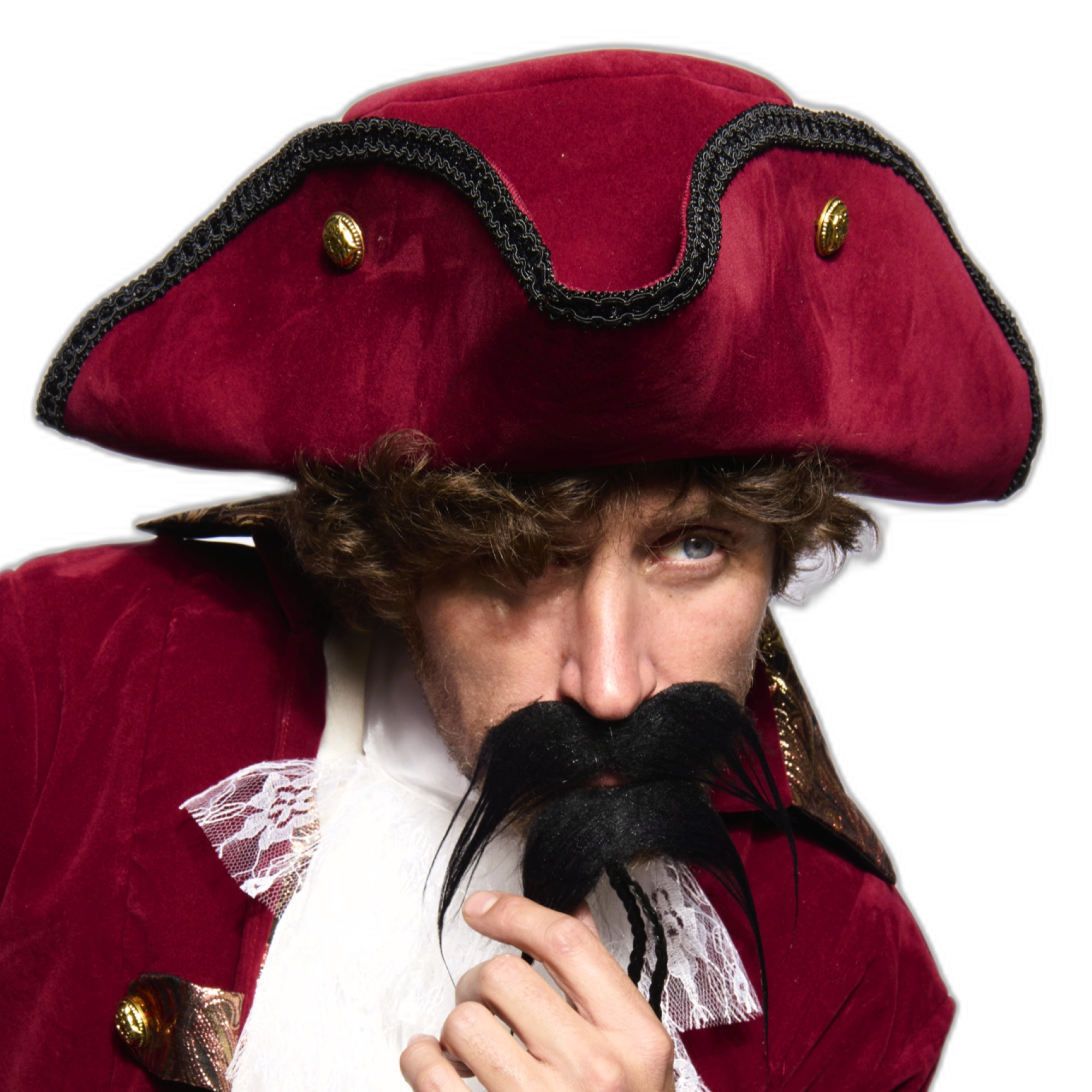 Tricorne Hat, Burgundy