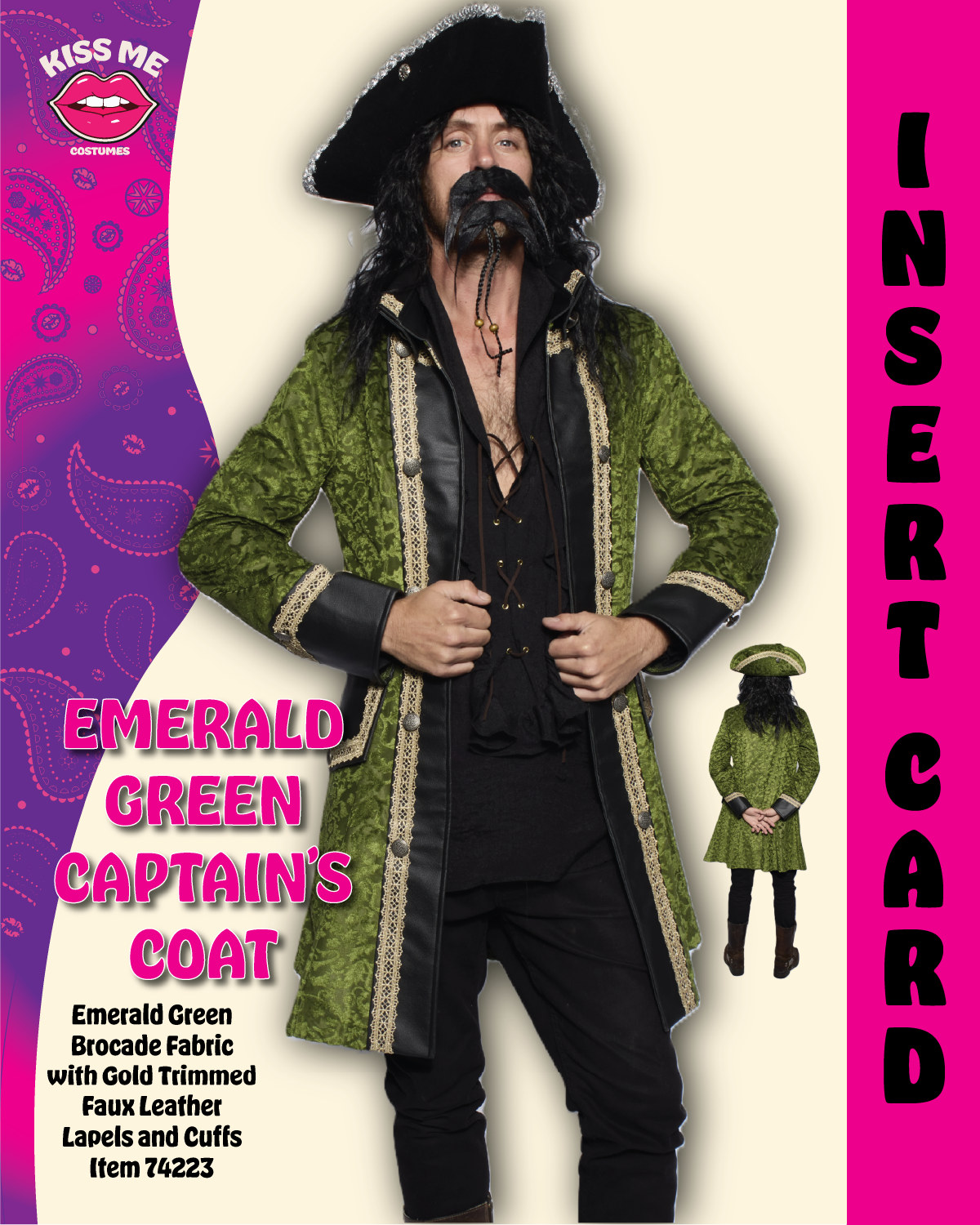 Captain Coat, Mens Green