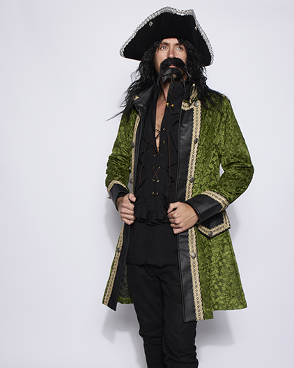 Captain Coat, Mens Green