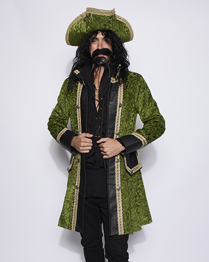 Captain Coat, Mens Green