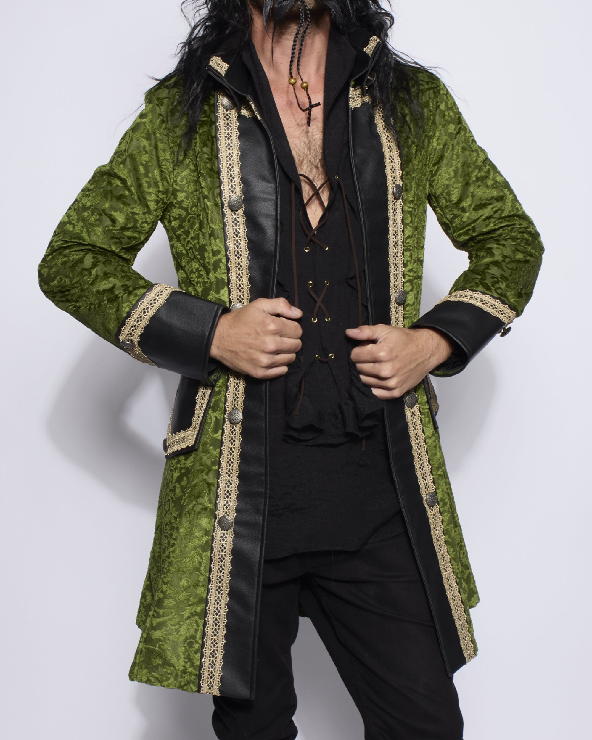 Captain Coat, Mens Green