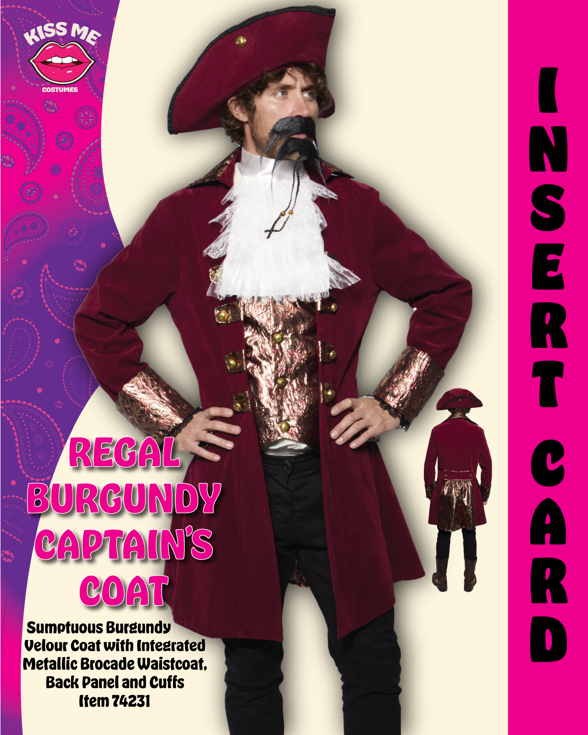 Captain Coat, Mens Regal Burgundy