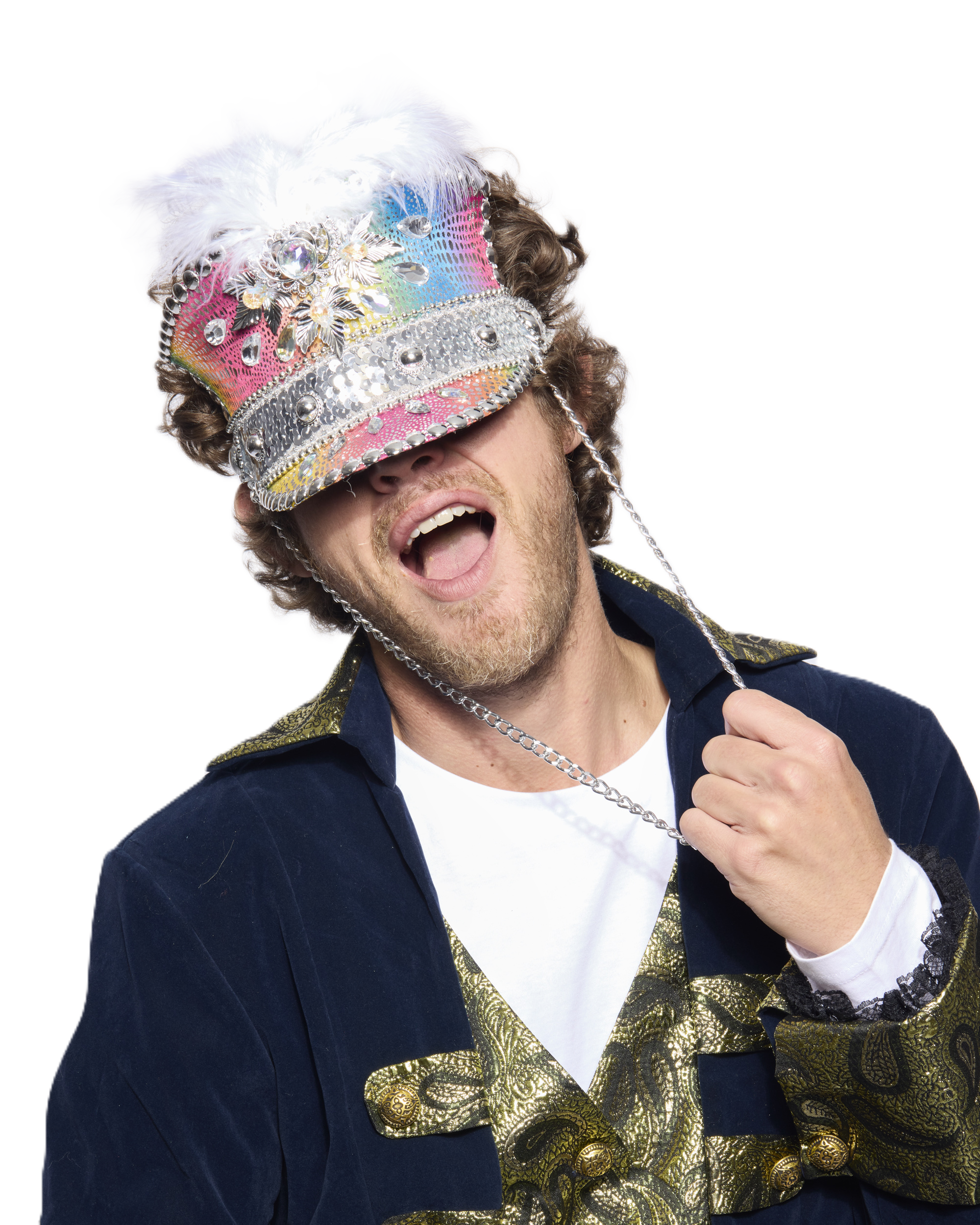 Marching Band Half-Cap, Feather, Carnival