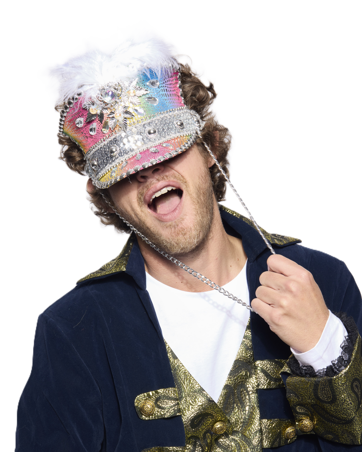 Marching Band Half-Cap, Feather, Carnival
