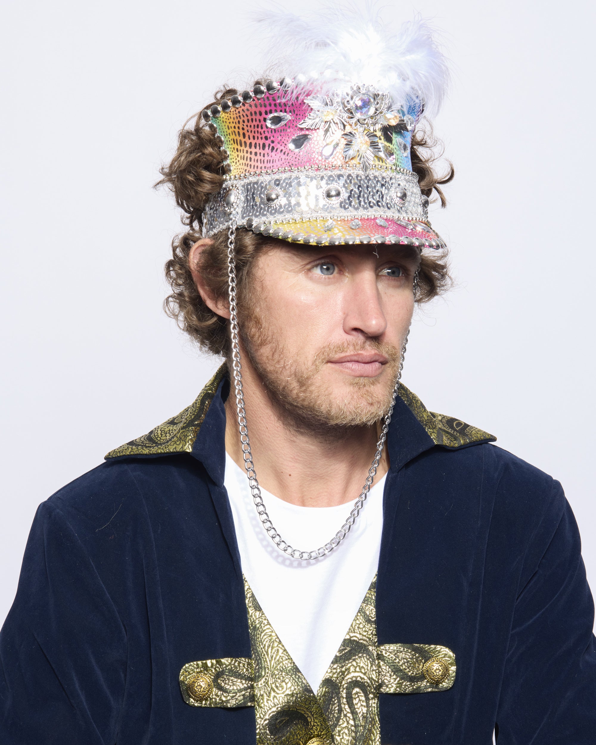 Marching Band Half-Cap, Feather, Carnival