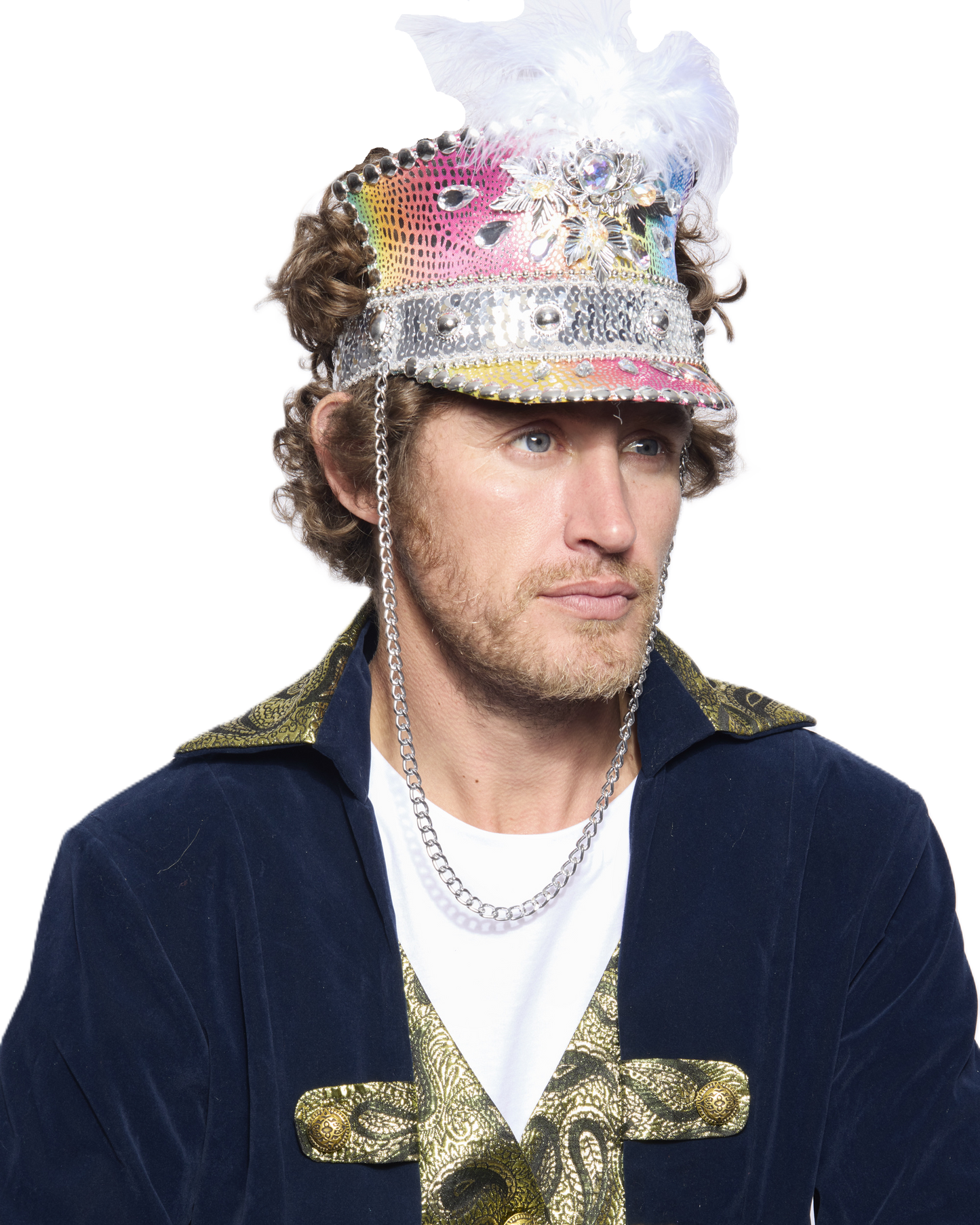 Marching Band Half-Cap, Feather, Carnival