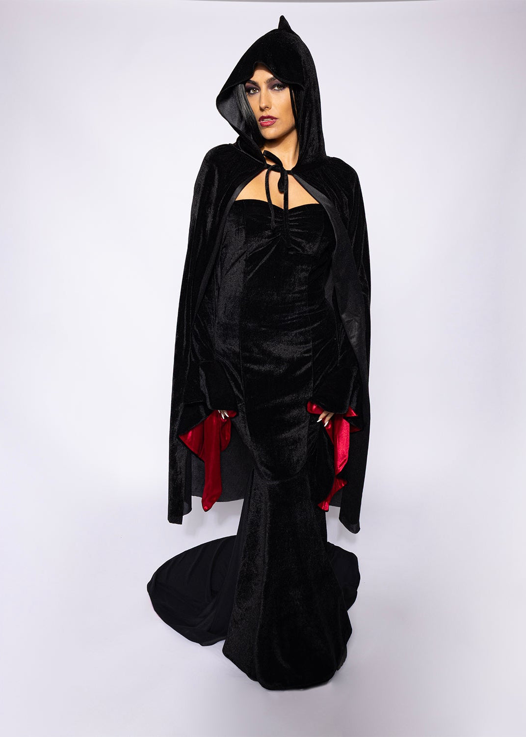 Black velvet Cape