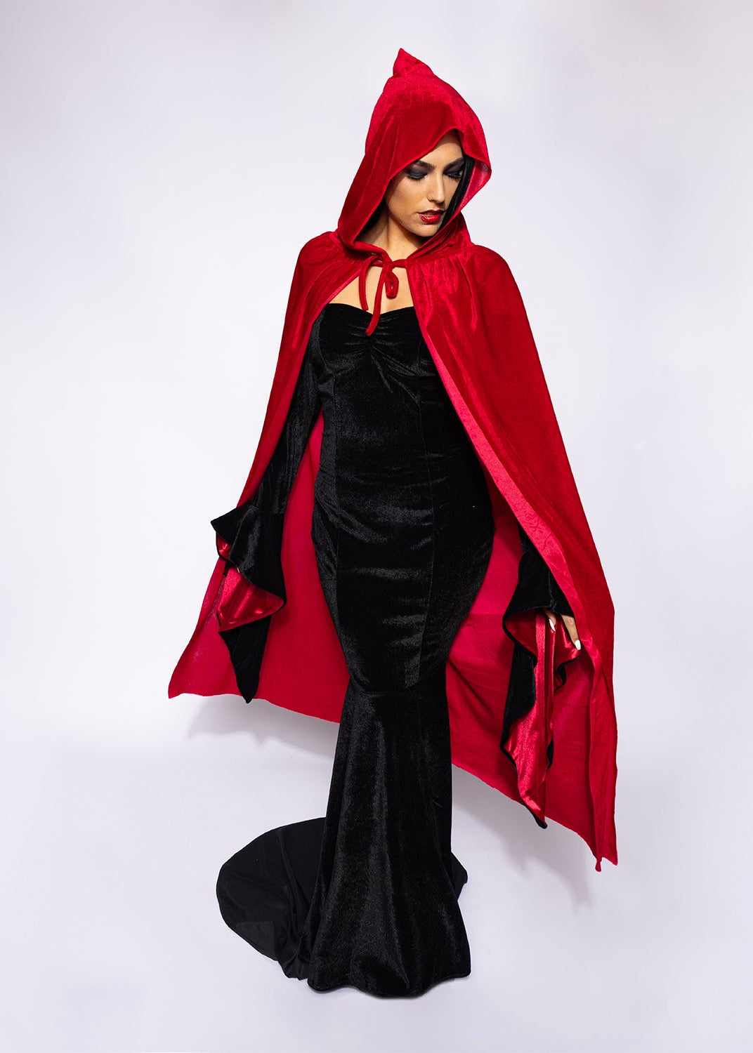 Blood Red Velvet Cape
