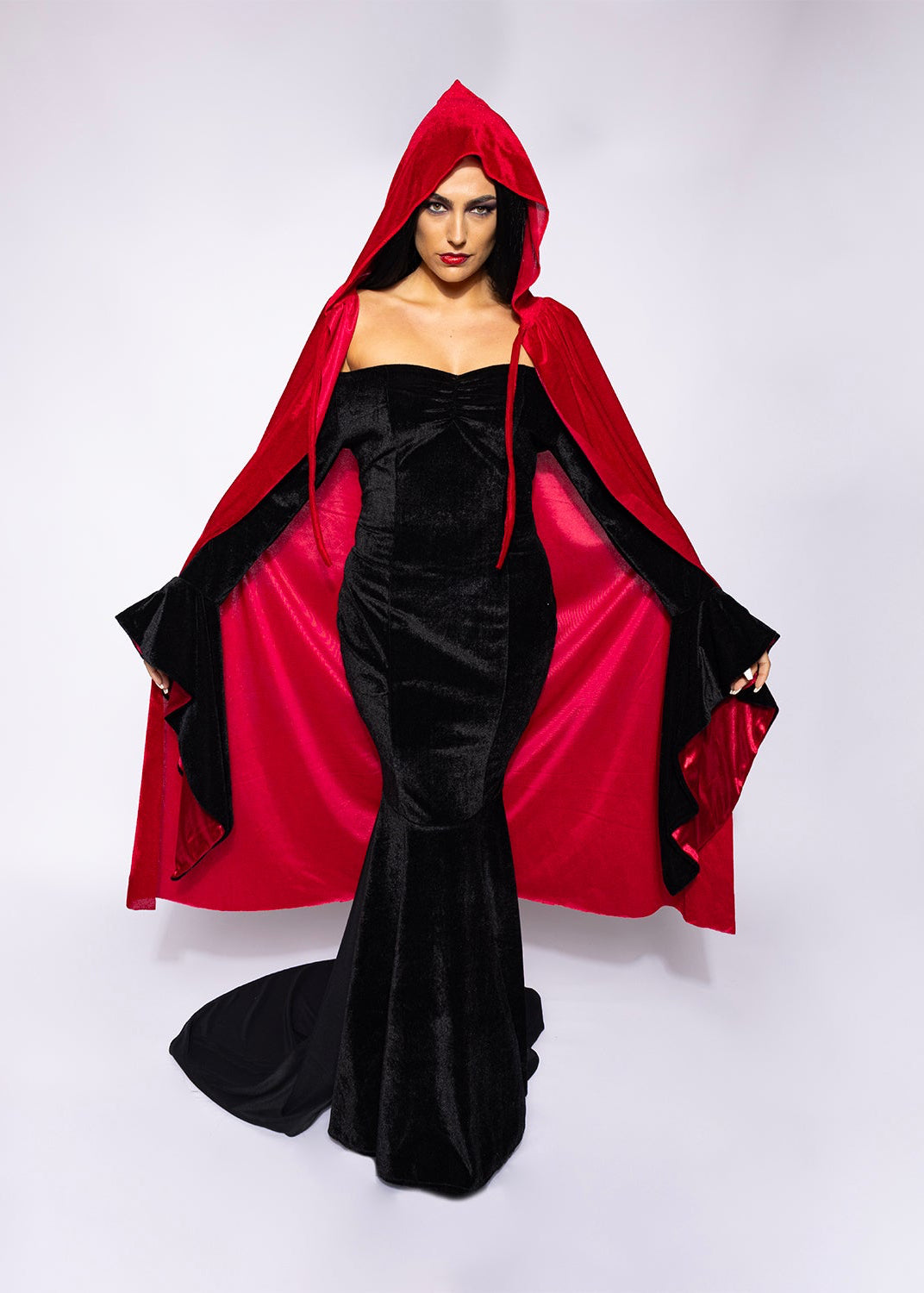 Blood Red Velvet Cape