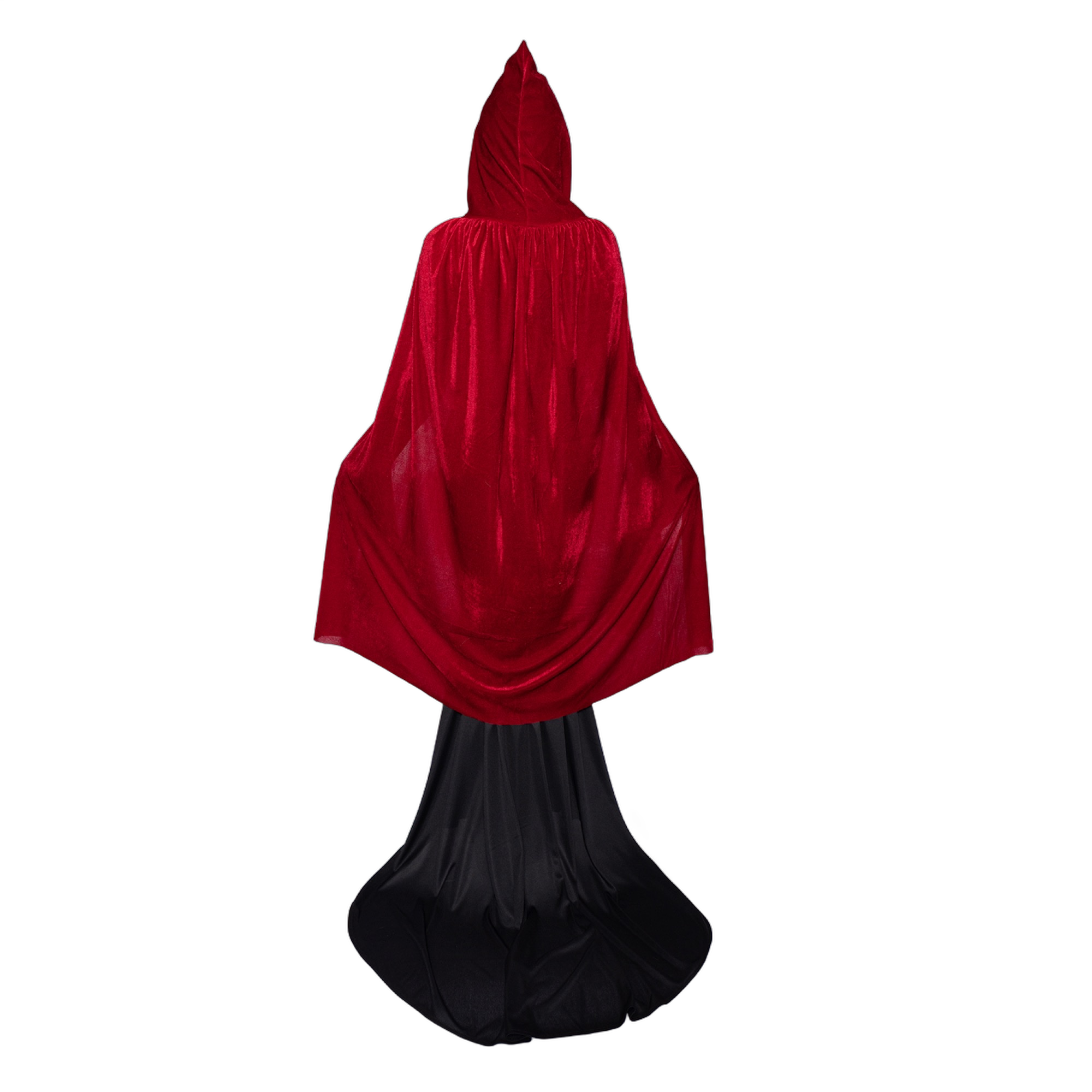 Hooded Velvet Cape, Blood Red