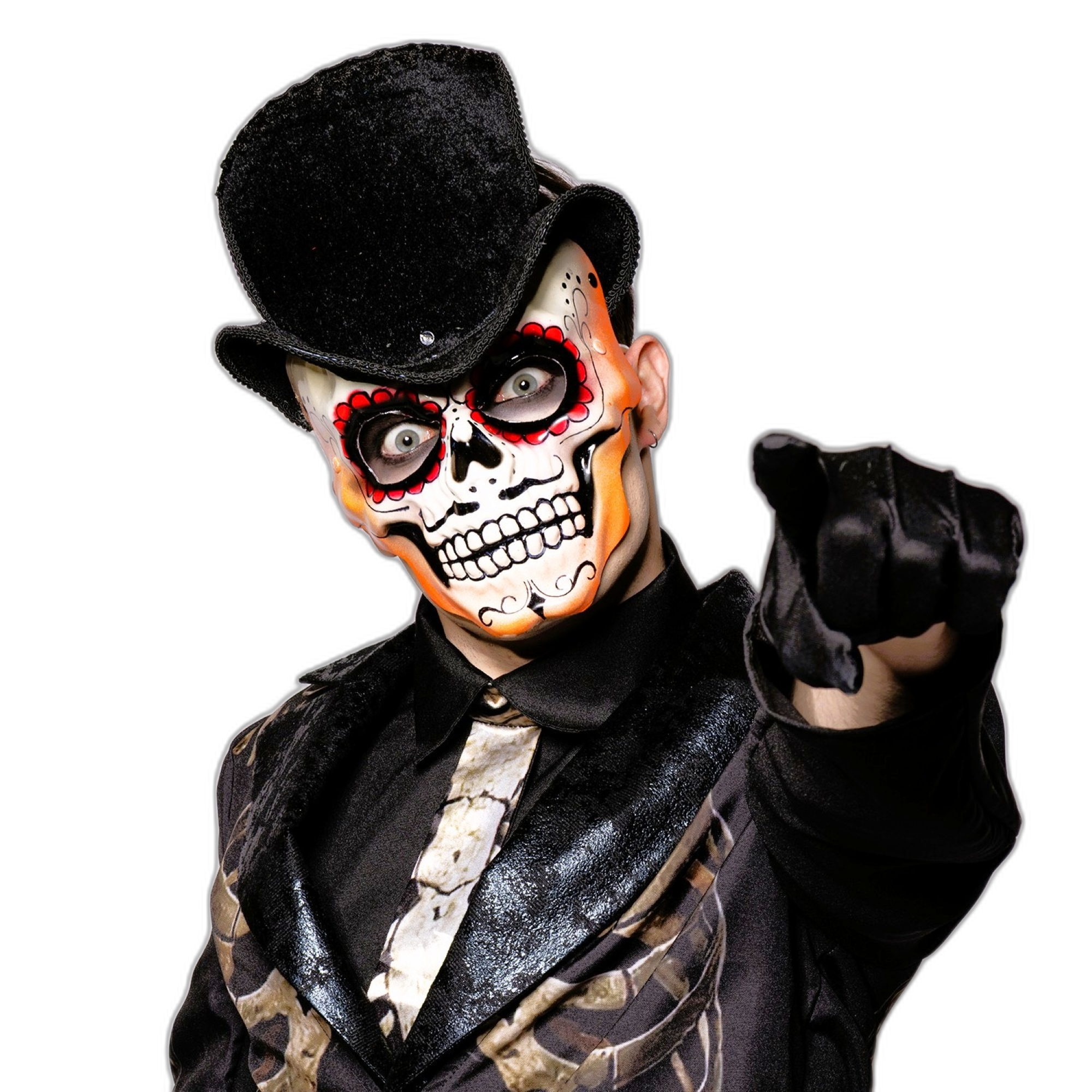 Day of the Dead, Top Hat, Skull Mask