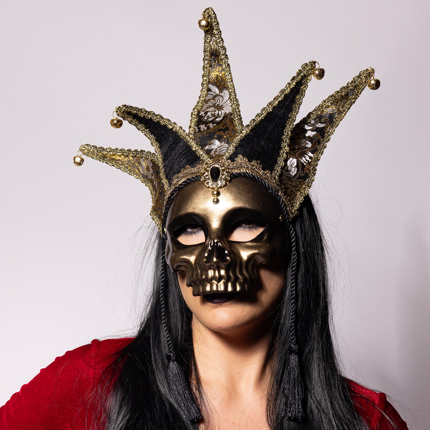 Deluxe Jester Skull Mask