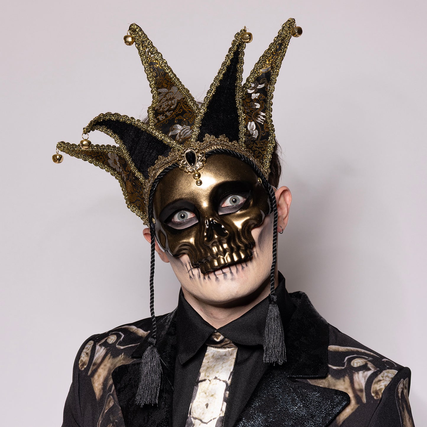 Deluxe Jester Skull Mask