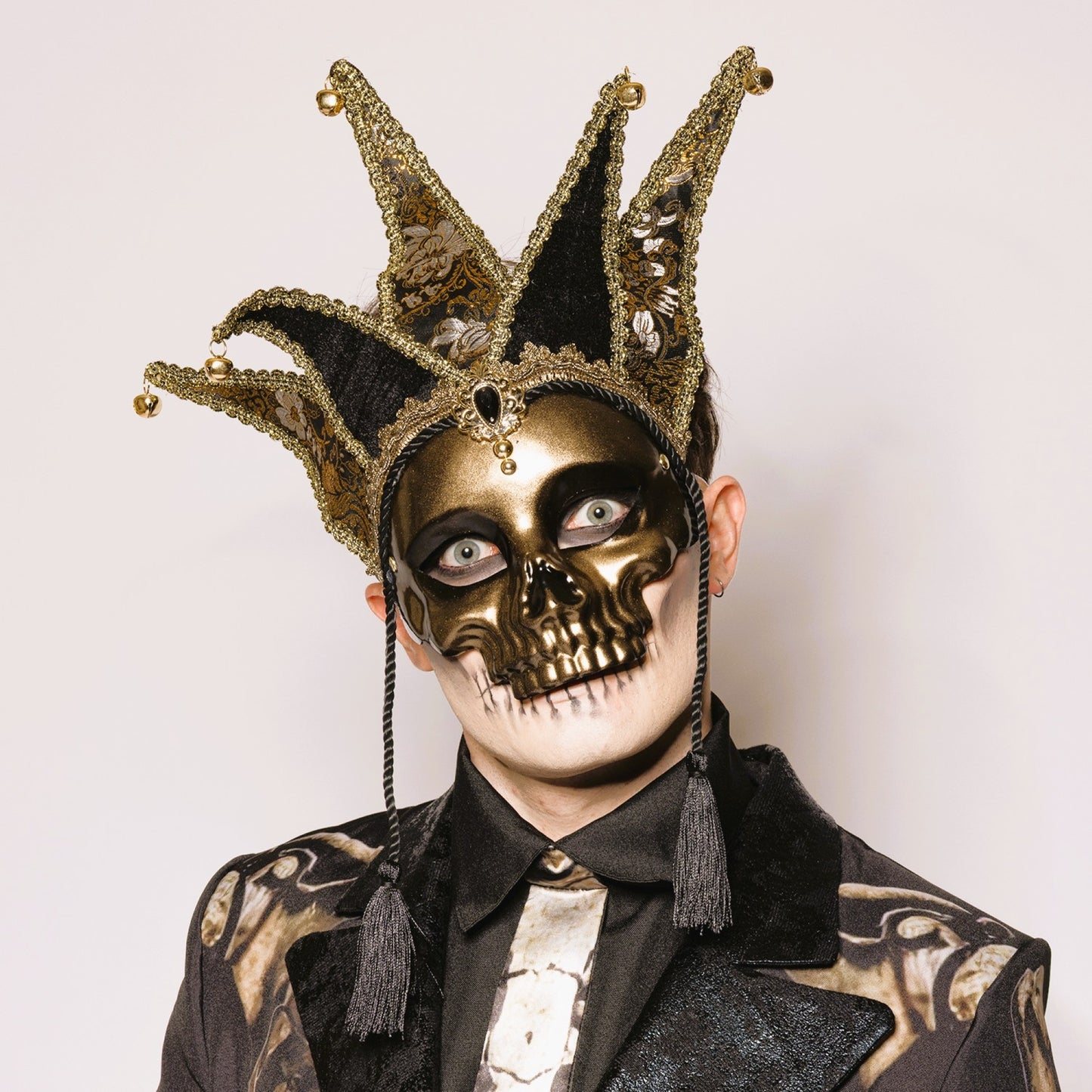 Deluxe Jester Skull Mask