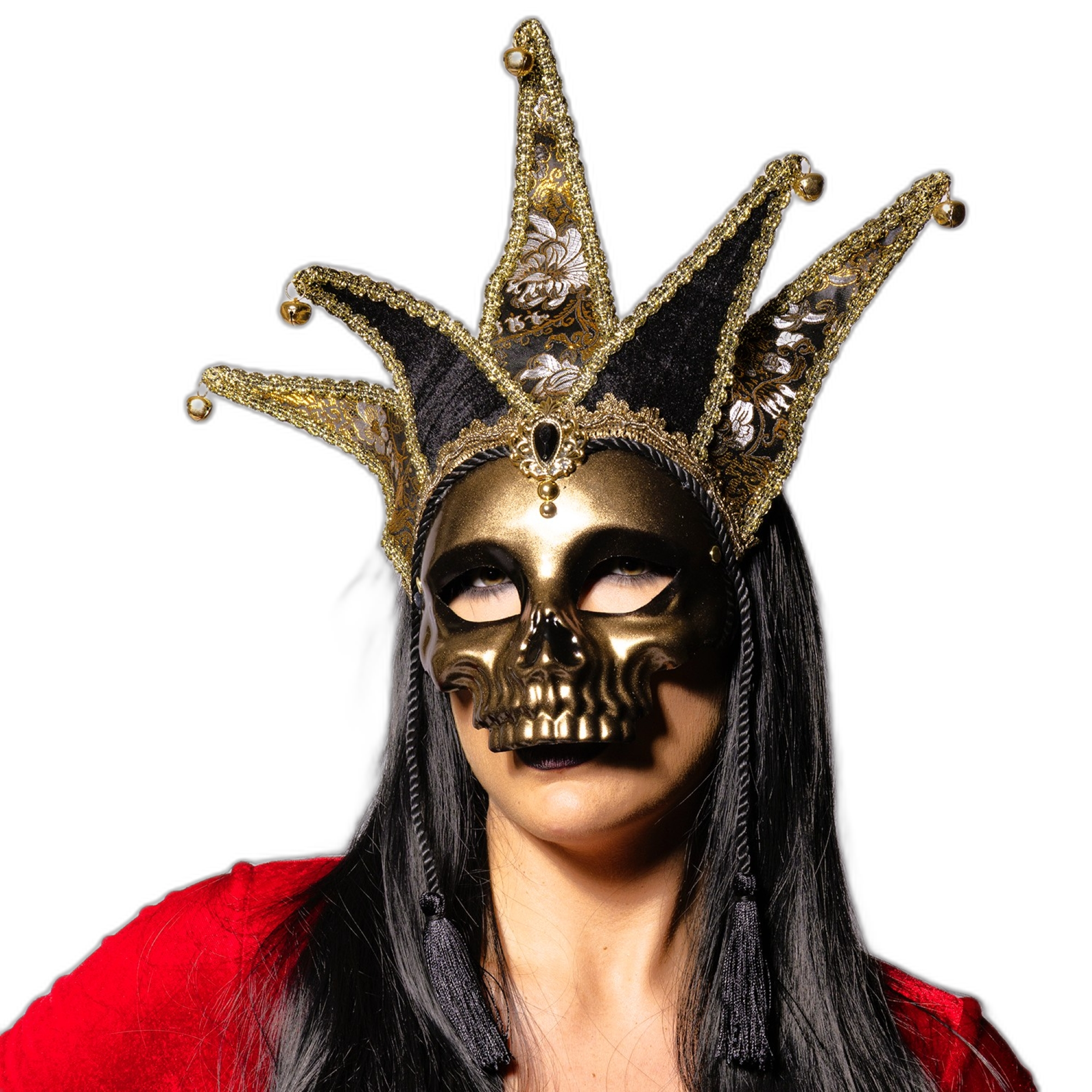 Deluxe Jester Skull Mask