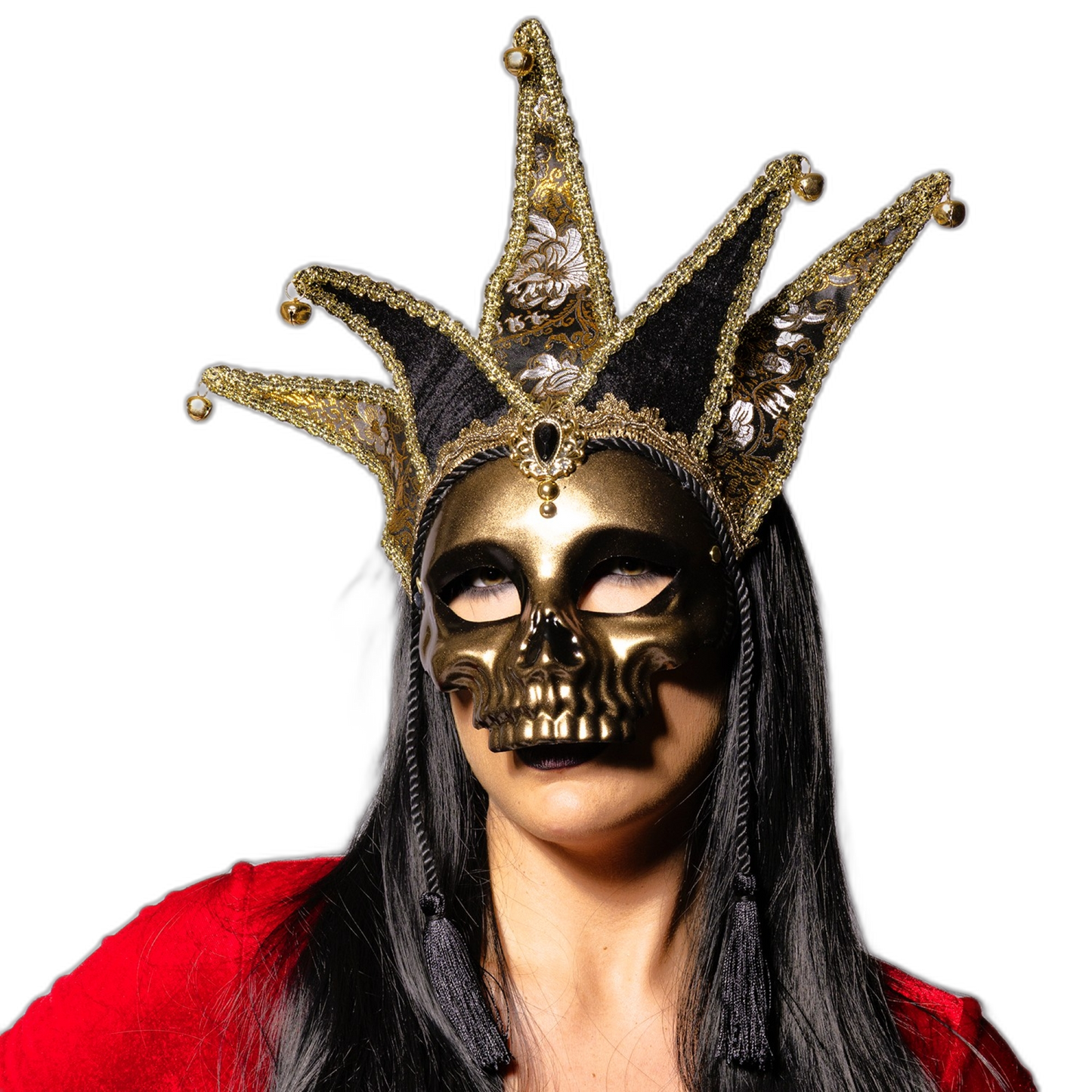 Deluxe Jester Skull Mask