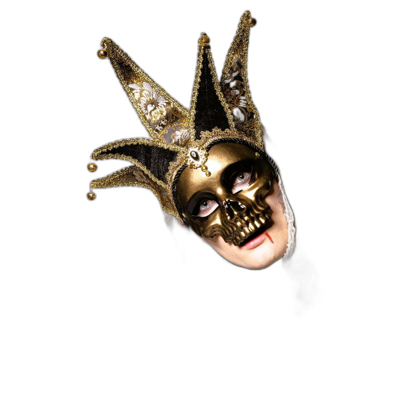 Deluxe Jester Skull Mask