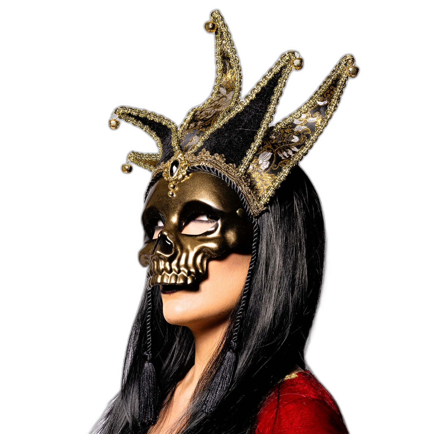 Deluxe Jester Skull Mask