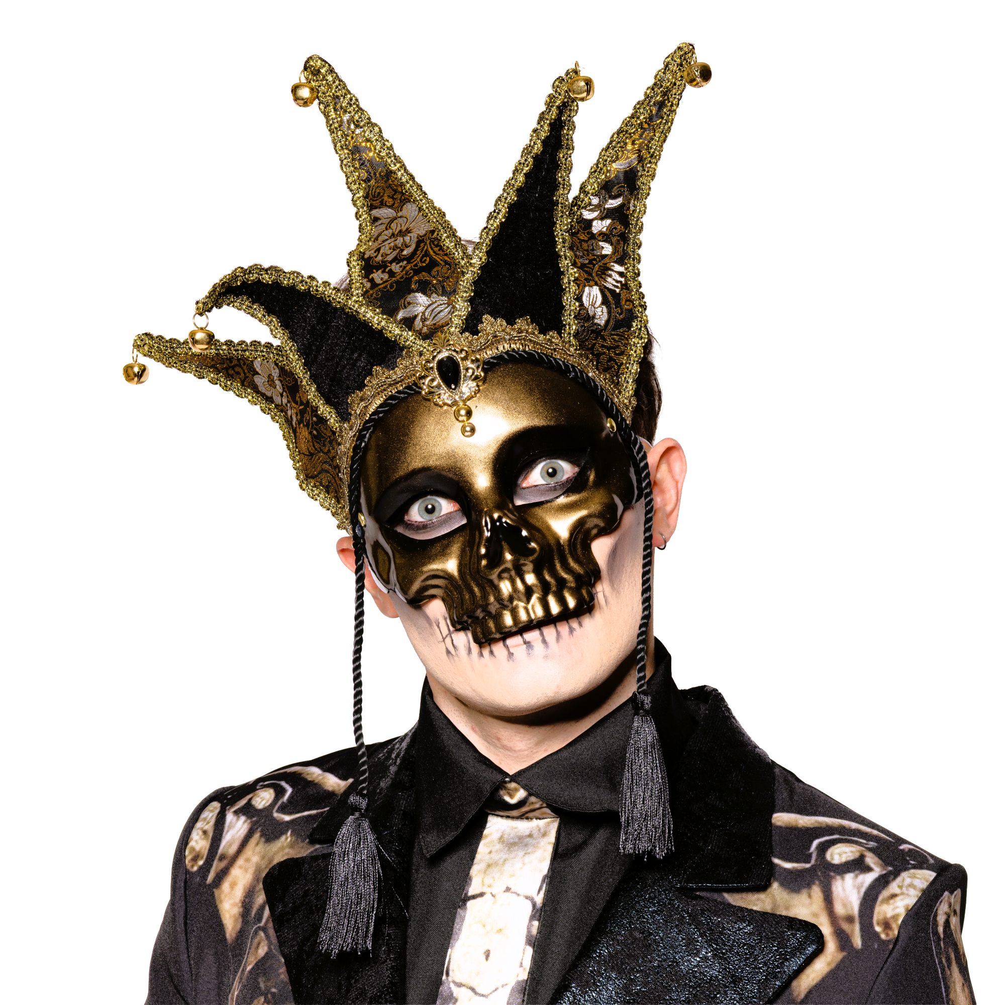 Deluxe Jester Skull Mask
