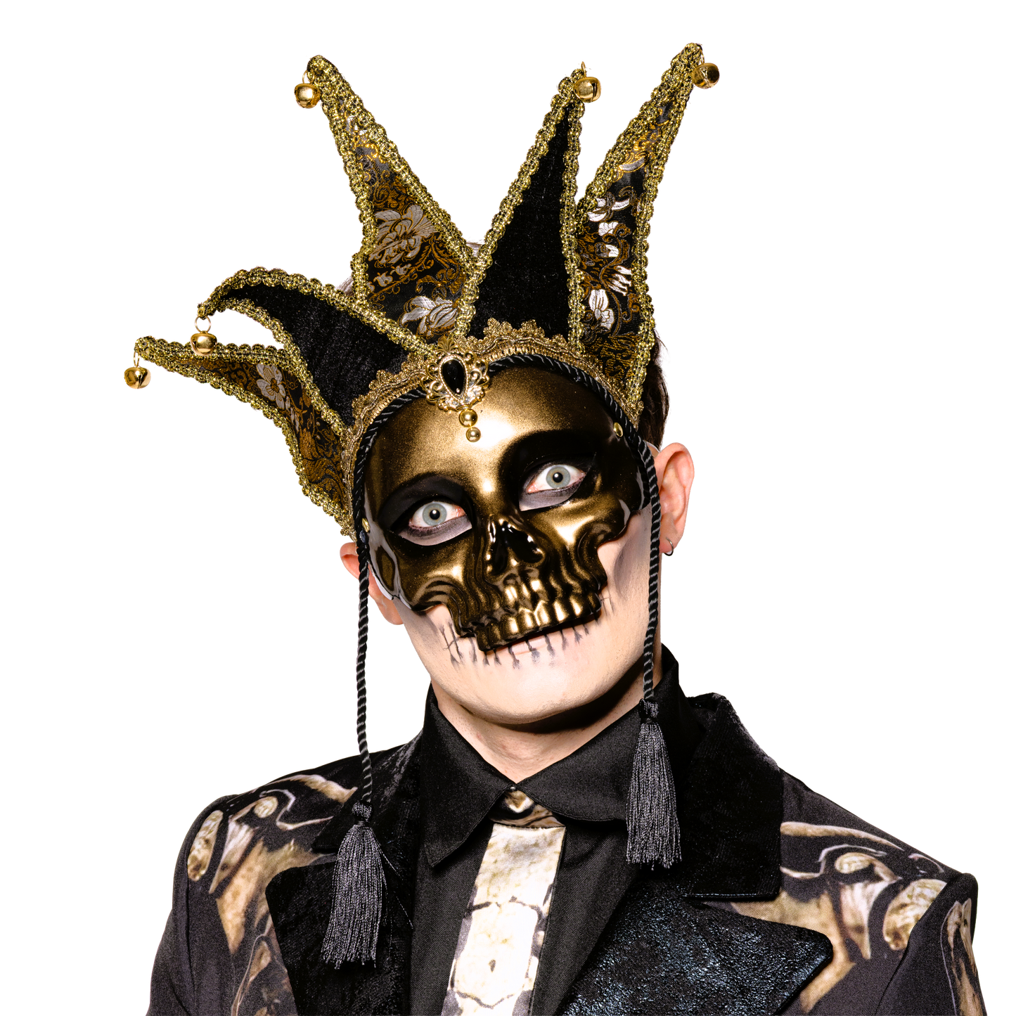Deluxe Jester Skull Mask