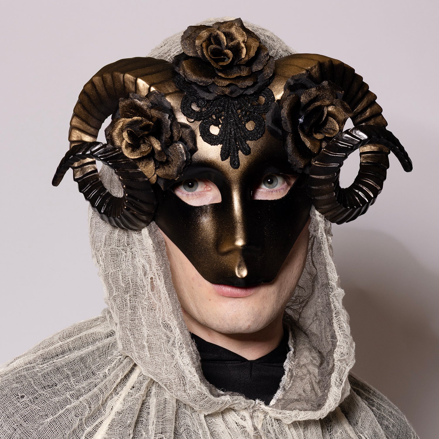Eye Mask, Floral Ram, Golden