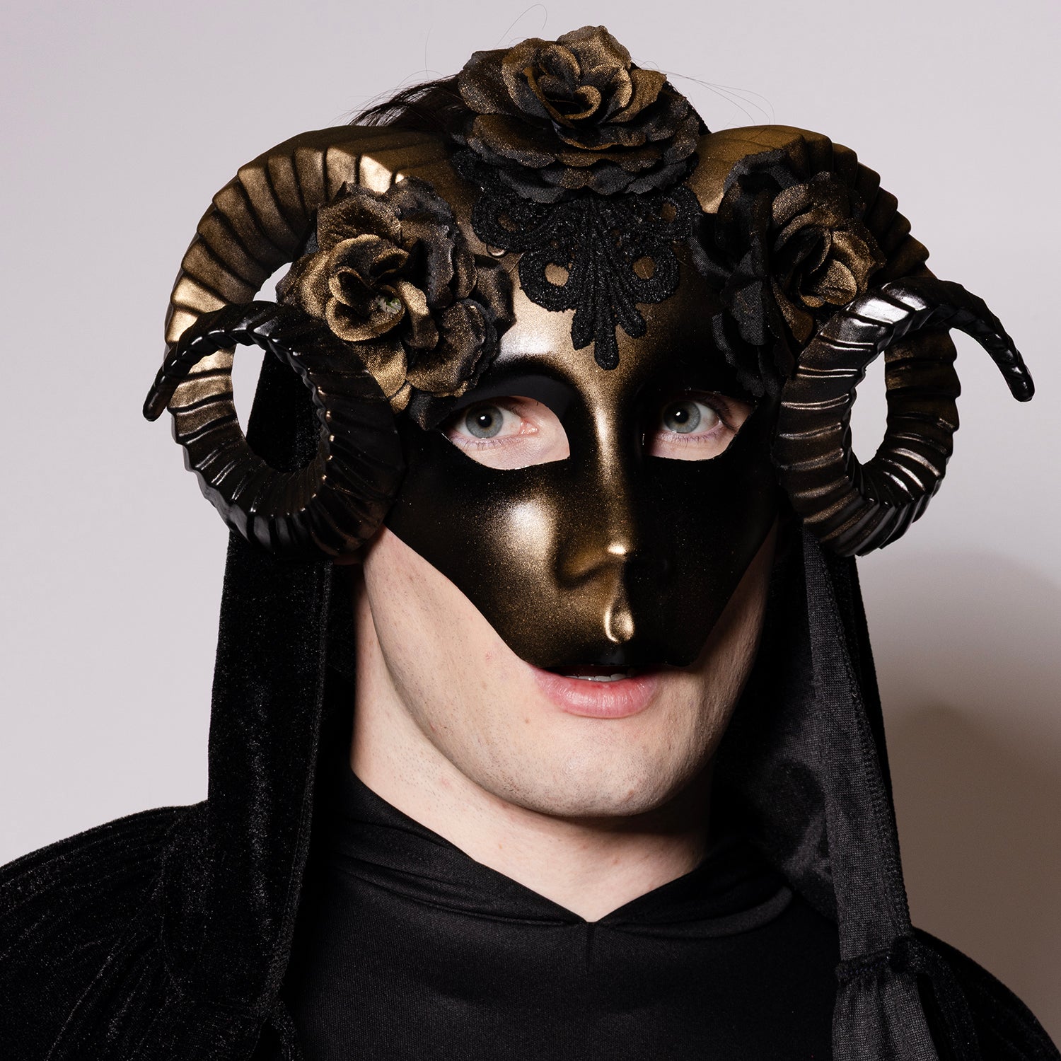 Eye Mask, Floral Ram, Golden