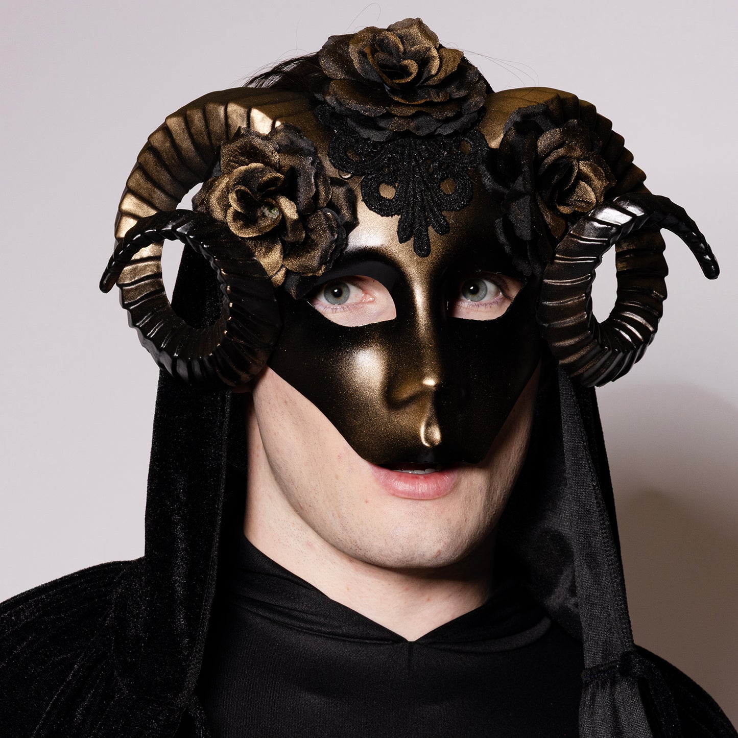 Eye Mask, Floral Ram, Golden