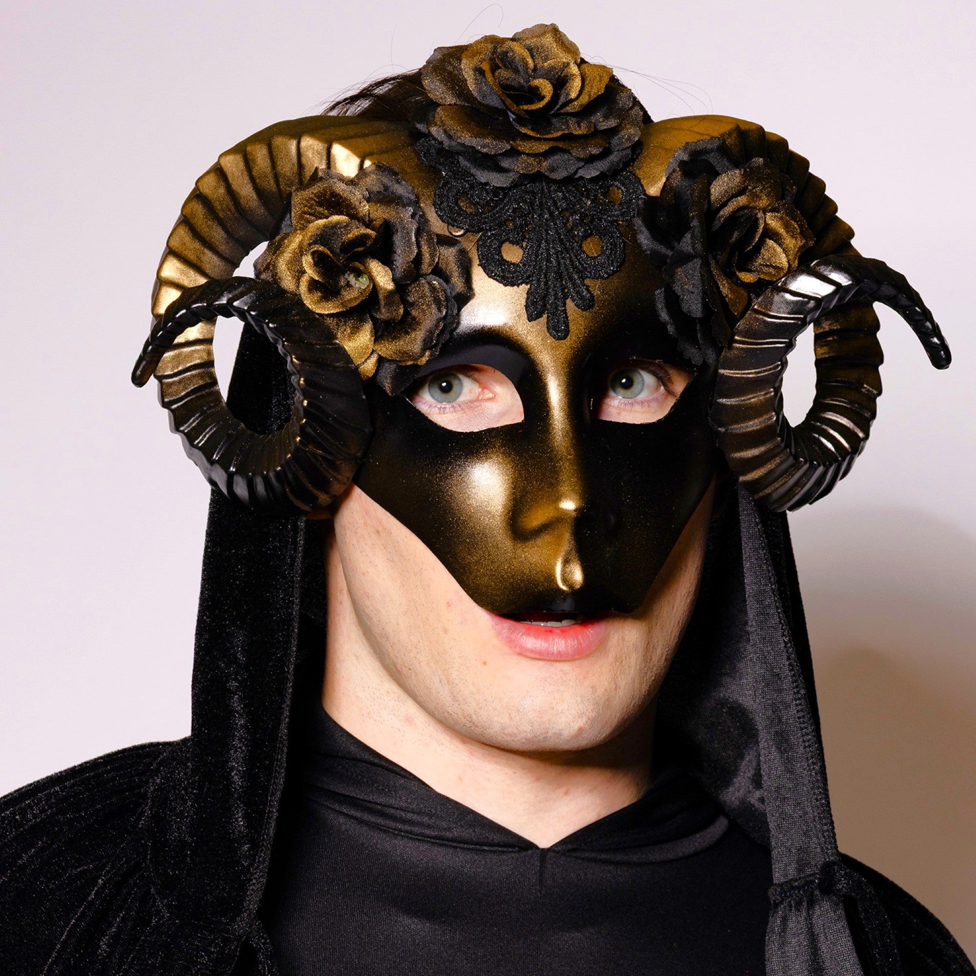 Eye Mask, Floral Ram, Golden