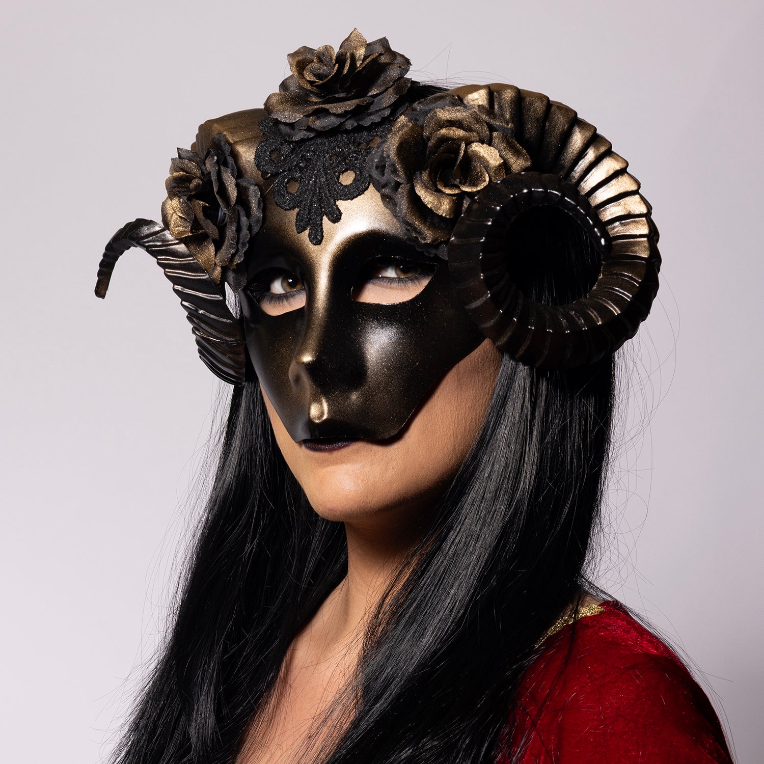 Eye Mask, Floral Ram, Golden